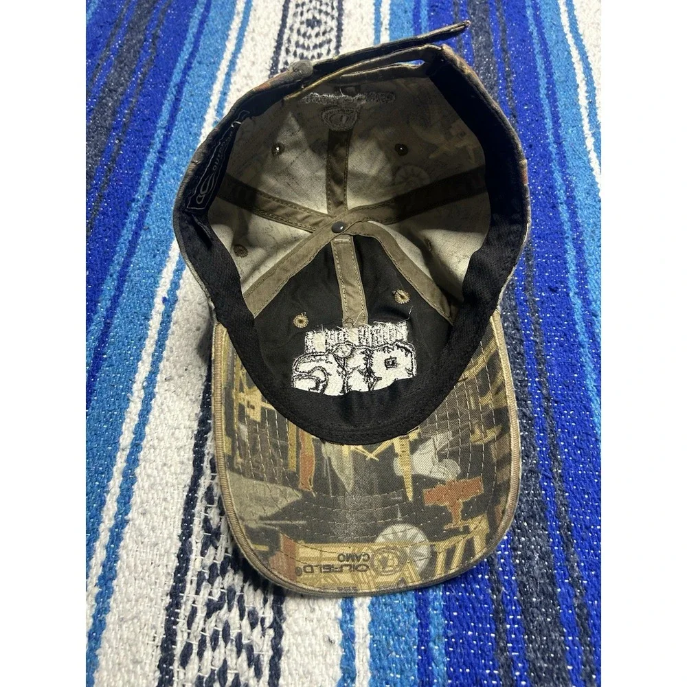 Outdoor Cap Oilfield Camo Born on a Rig Adjustable Hat Oilfield Worker